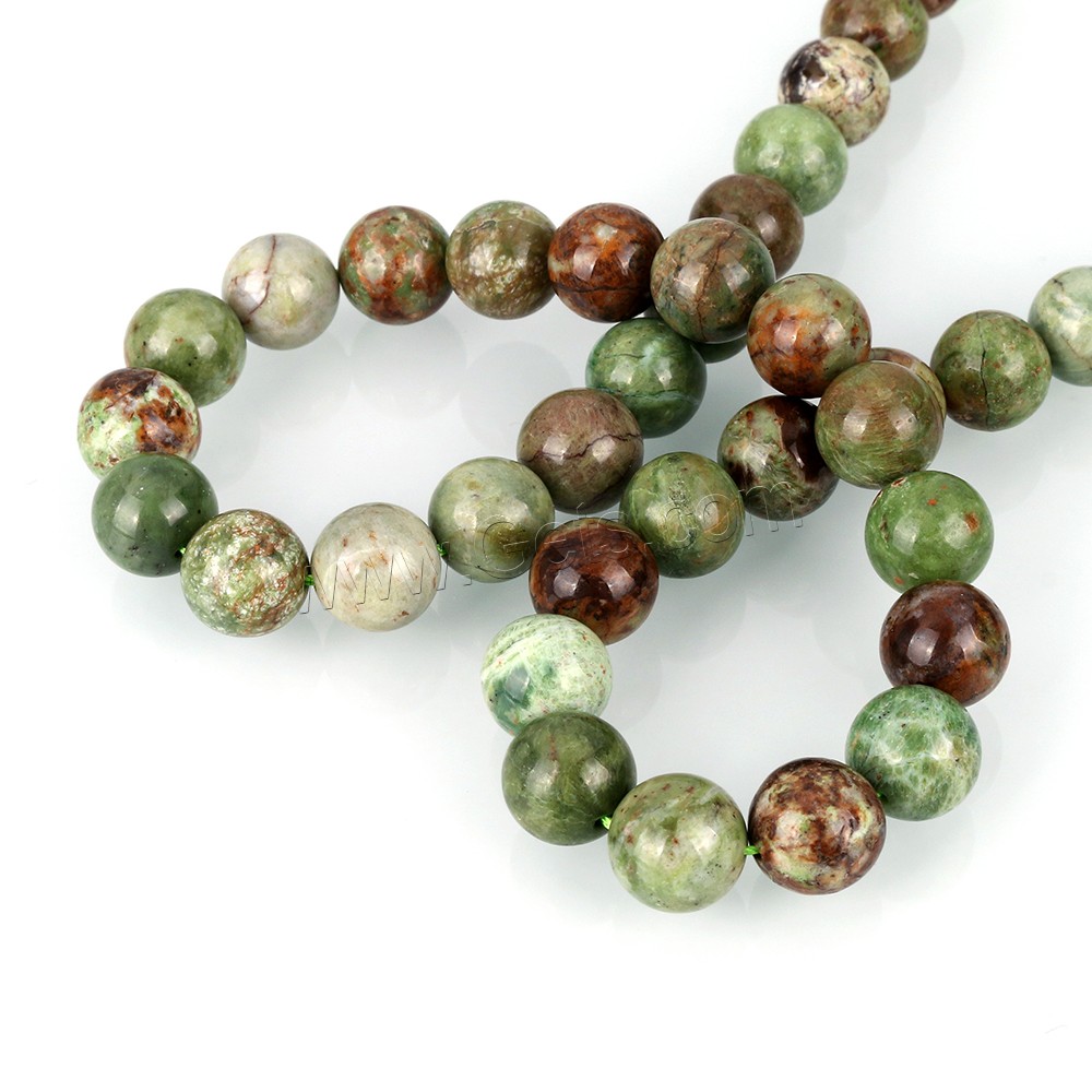 Green Opal Beads, Round, different size for choice, Hole:Approx 0.5-1.5mm, Length:Approx 15.5 Inch, Sold By Strand