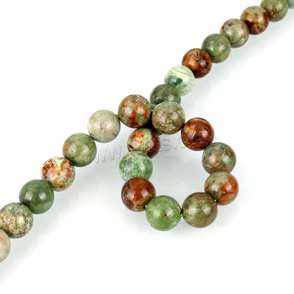 Green Opal Beads, Round, different size for choice, Hole:Approx 0.5-1.5mm, Length:Approx 15.5 Inch, Sold By Strand