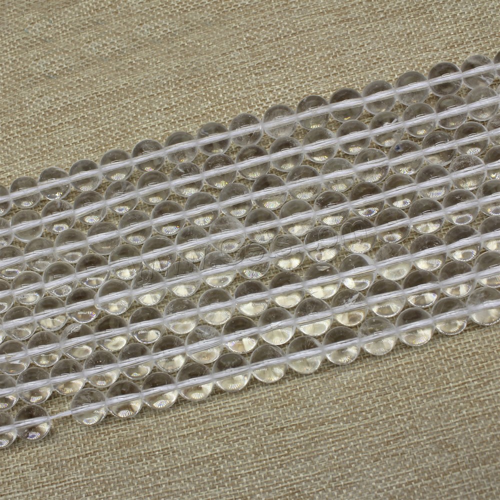 Natürliche klare Quarz Perlen, Klarer Quarz, rund, verschiedene Größen vorhanden, Länge:ca. 15 ZollInch, verkauft von Strang