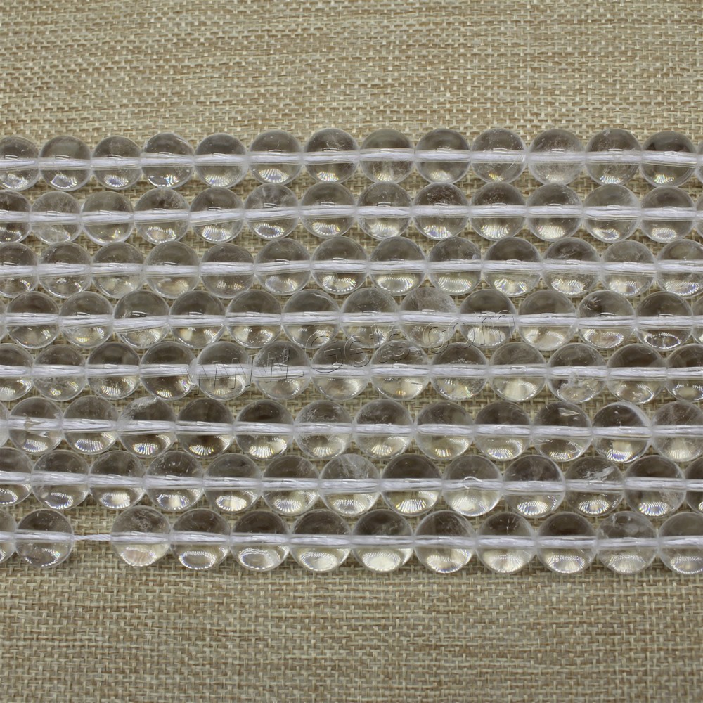 Natürliche klare Quarz Perlen, Klarer Quarz, rund, verschiedene Größen vorhanden, Länge:ca. 15 ZollInch, verkauft von Strang