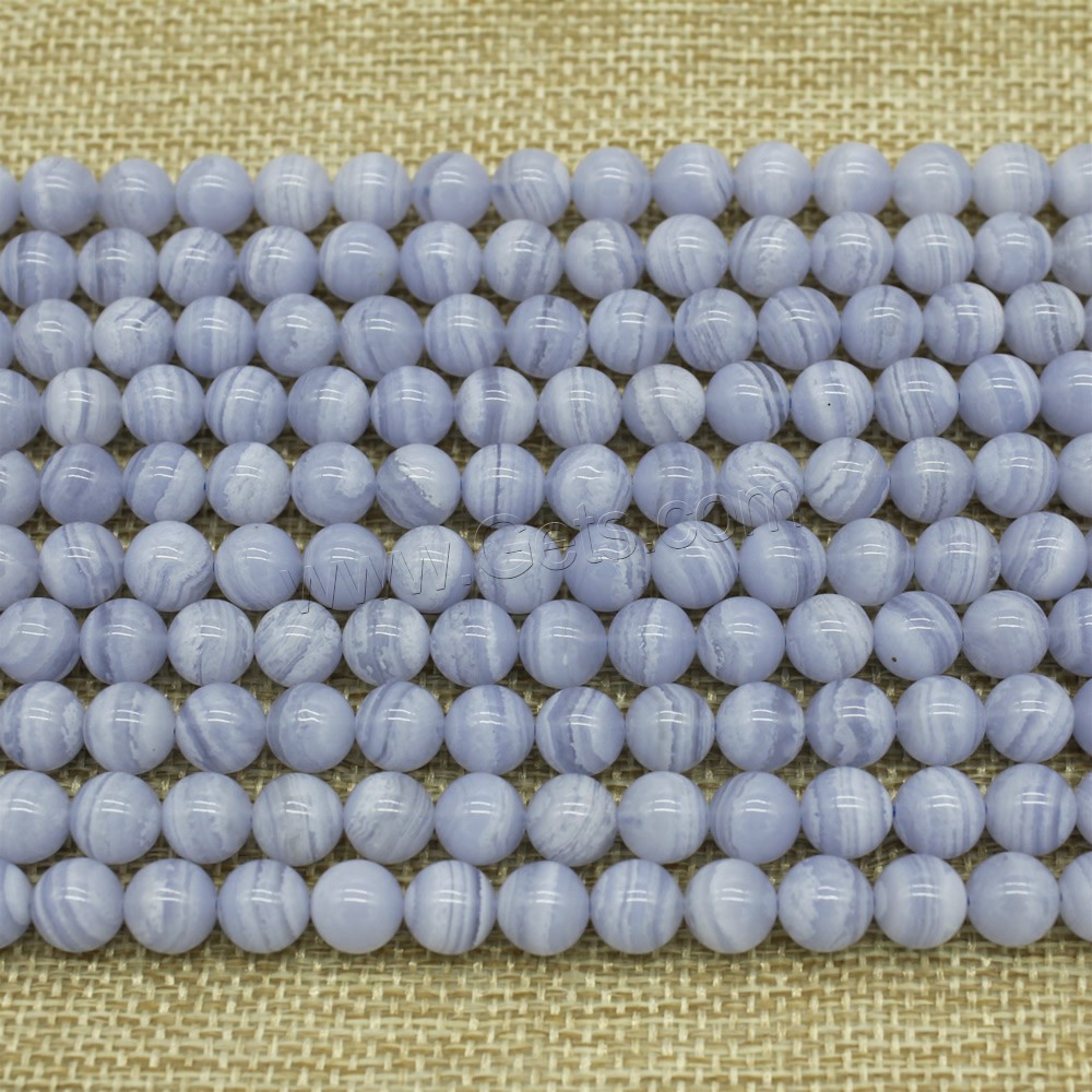 Natürliche violette Achat Perlen, Violetter Achat, rund, verschiedene Größen vorhanden, Länge:ca. 15 ZollInch, verkauft von Strang