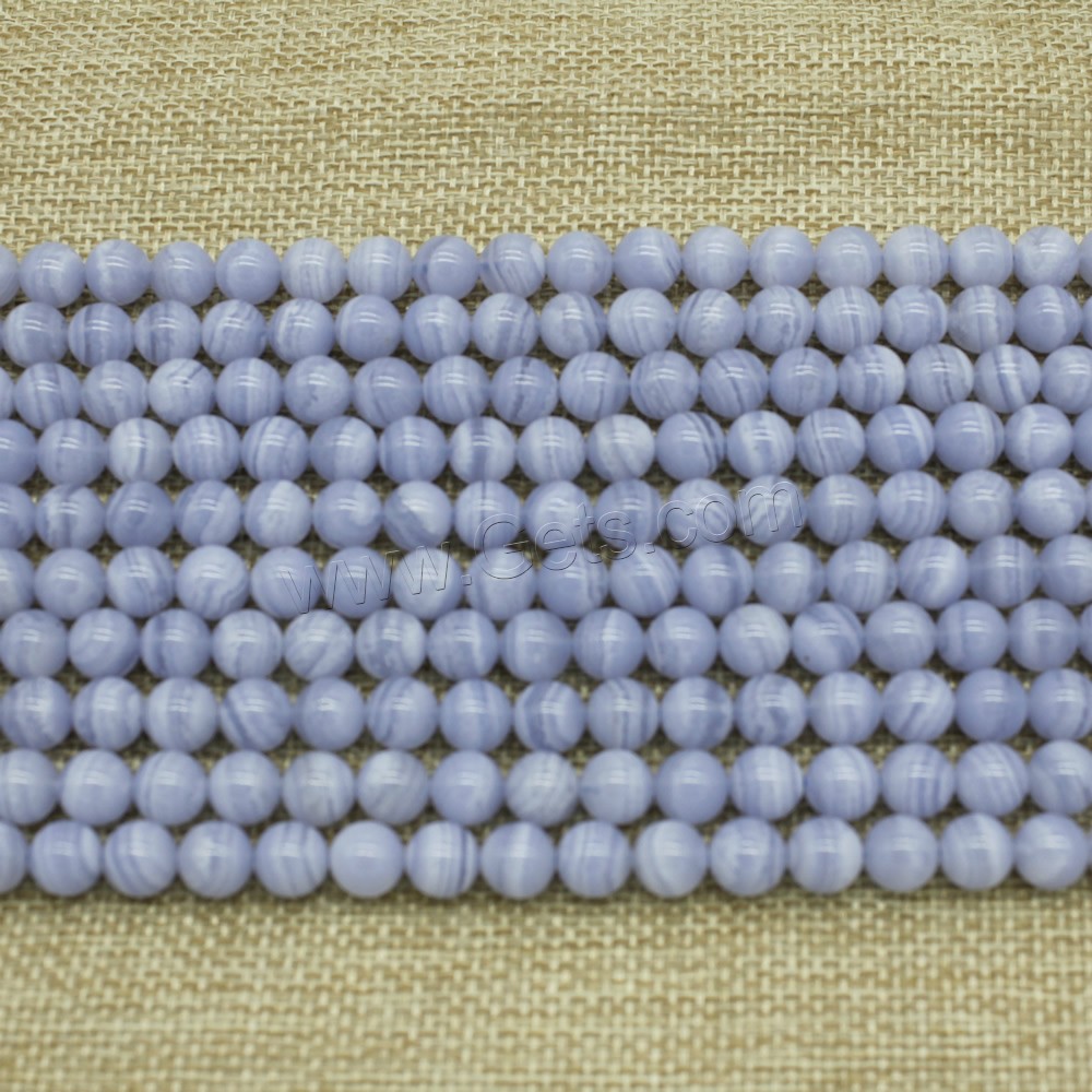 Natürliche violette Achat Perlen, Violetter Achat, rund, verschiedene Größen vorhanden, Länge:ca. 15 ZollInch, verkauft von Strang