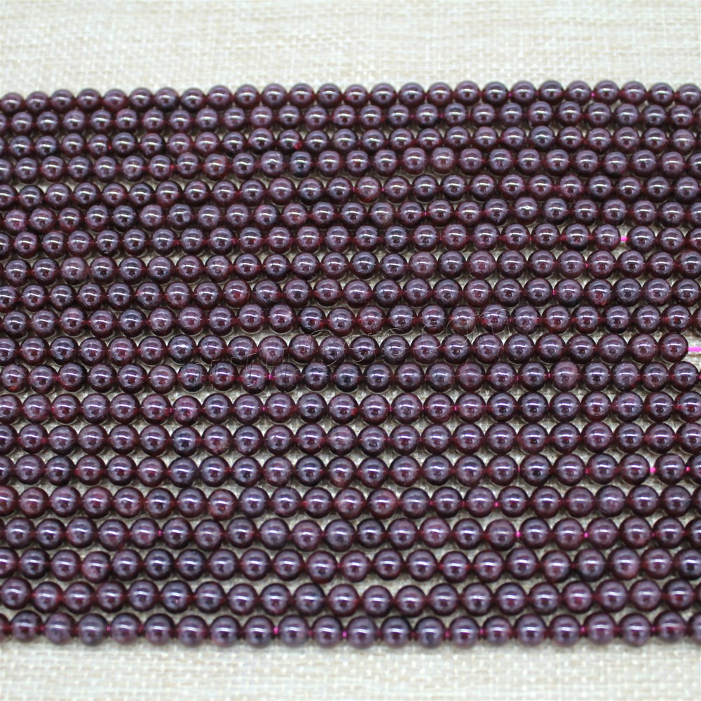 Natural Garnet Beads, Round, January Birthstone & different size for choice, Length:Approx 15 Inch, Sold By Strand