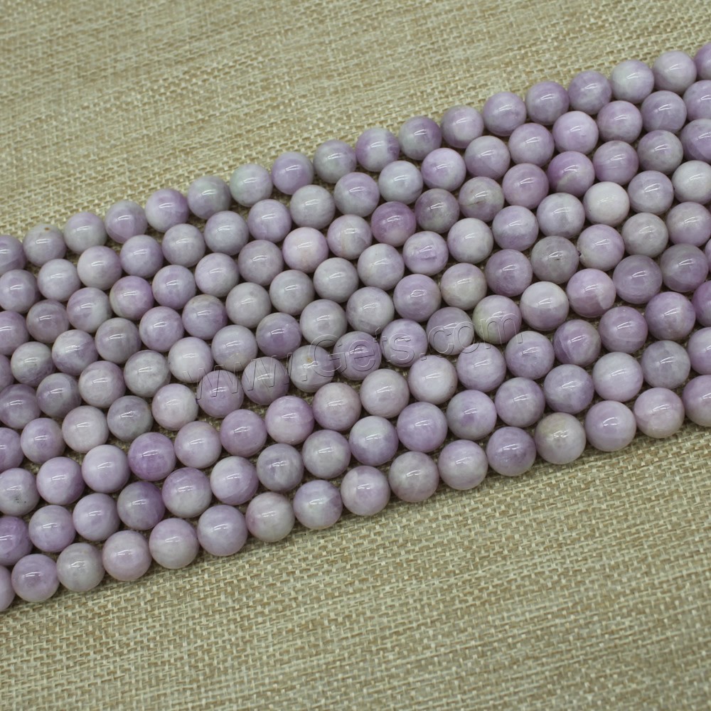 Kunzit Perlen, rund, natürlich, verschiedene Größen vorhanden, Länge:ca. 15 ZollInch, verkauft von Strang