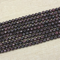 Natural Garnet Beads, Round, January Birthstone & faceted Approx 15 Inch 
