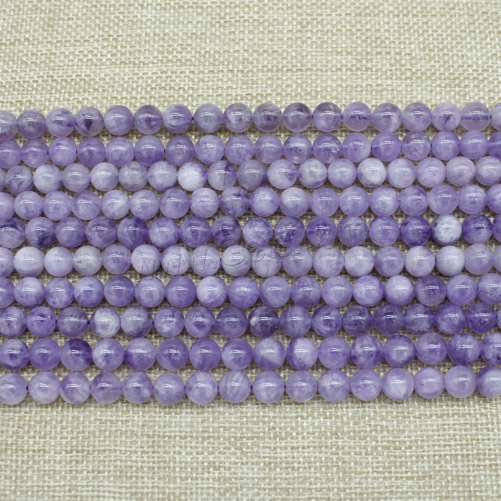 Natural Amethyst Beads, Round, February Birthstone & different size for choice, Length:Approx 15 Inch, Sold By Strand