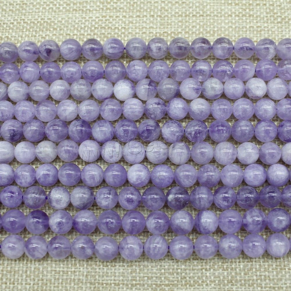 Natürliche Amethyst Perlen, rund, Februar Birthstone & verschiedene Größen vorhanden, Länge:ca. 15 ZollInch, verkauft von Strang
