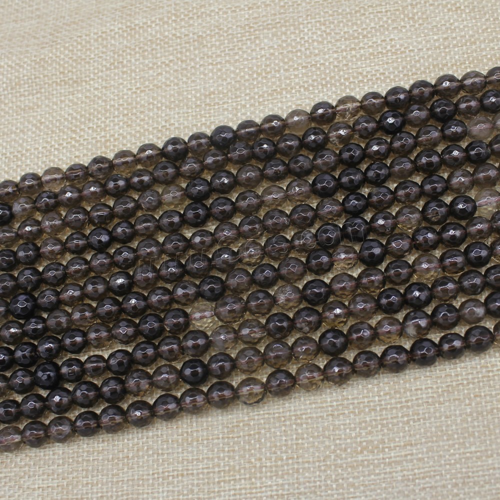 Natural Smoky Quartz Beads, Round, different size for choice & faceted, Length:Approx 15 Inch, Sold By Strand