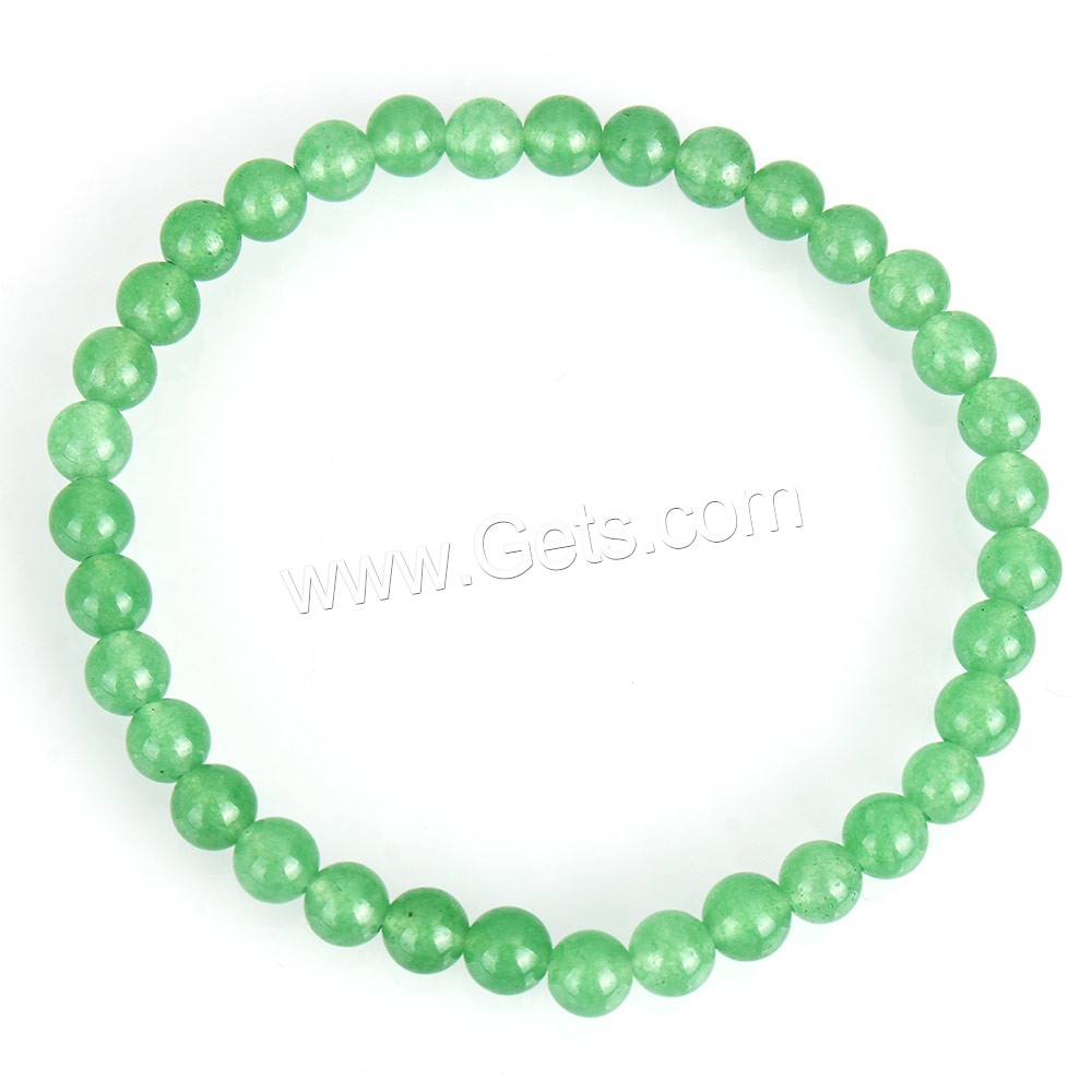Aventurine Bracelets, Green Aventurine, Round, beaded bracelet & different size for choice, Sold By Strand