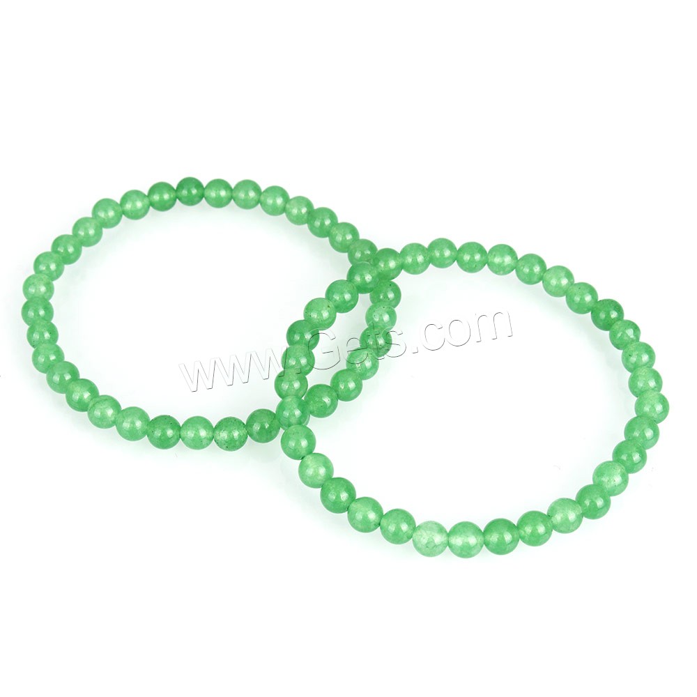 Aventurine Bracelets, Green Aventurine, Round, beaded bracelet & different size for choice, Sold By Strand