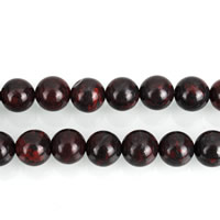 Blutstein Perlen, rund, natürlich, verschiedene Größen vorhanden, verkauft von Strang
