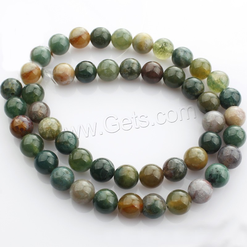 Natural Indian Agate Beads, Round, different size for choice, Length:Approx 15 Inch, Sold By Strand