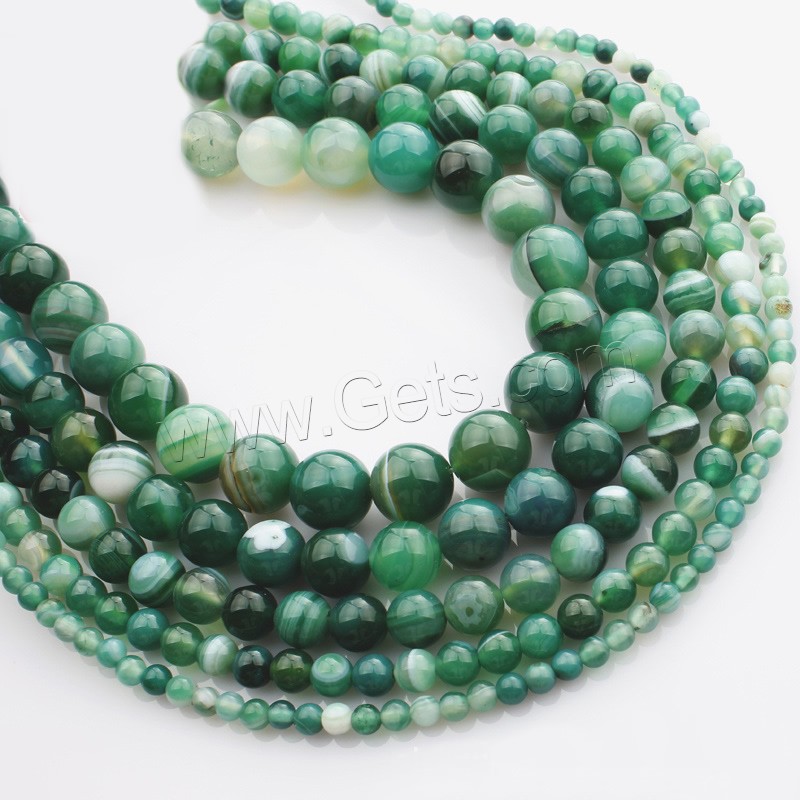 Natural Lace Agate Beads, Synthetic Agate, Round, synthetic, different size for choice, green, Length:Approx 15 Inch, Sold By Strand