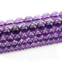 Natural Amethyst Beads, Round, February Birthstone Approx 15 Inch 