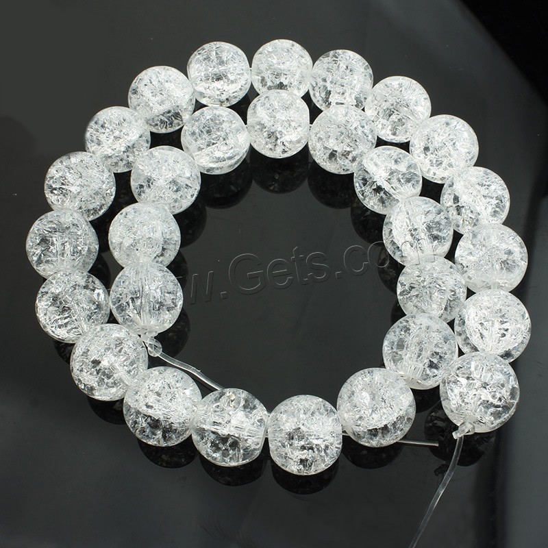 Crackle Quartz Beads, Round, different size for choice, Length:Approx 15 Inch, Sold By Strand