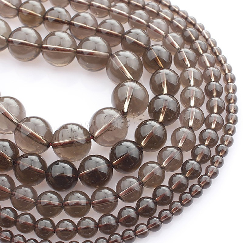 Natural Smoky Quartz Beads, Round, different size for choice, Length:Approx 15 Inch, Sold By Strand