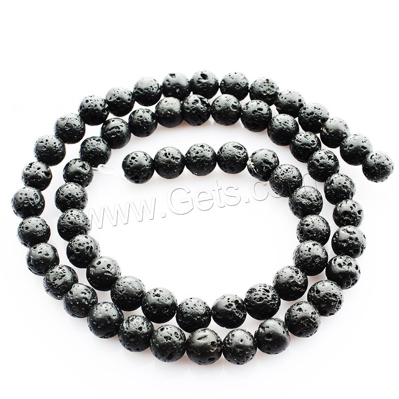 Natural Lava Beads, Round, different size for choice, Hole:Approx 1mm, Length:Approx 15 Inch, Sold By Strand