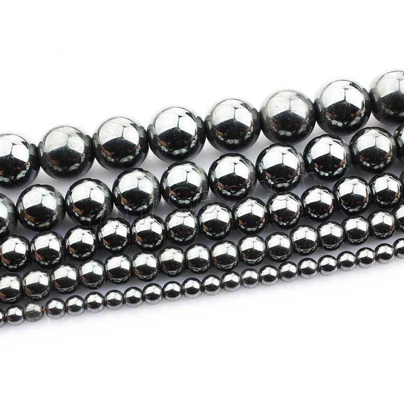Hematite Beads, Round, natural, different size for choice, Length:Approx 15 Inch, Sold By Strand