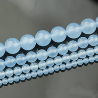 Aquamarine Beads, Round, March Birthstone Approx 15 Inch 