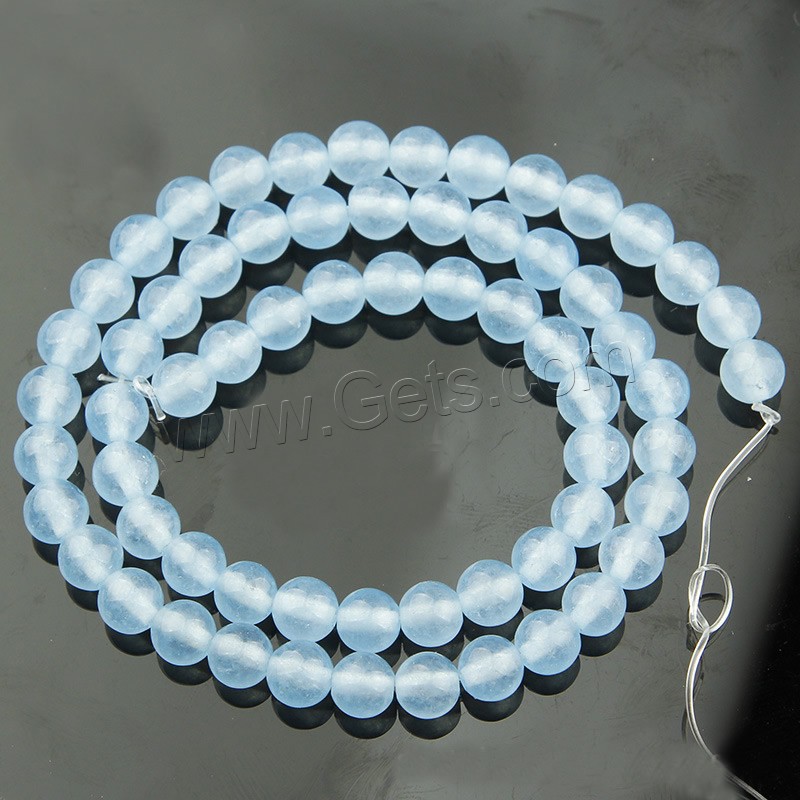 Aquamarine Beads, Round, March Birthstone & different size for choice, Length:Approx 15 Inch, Sold By Strand
