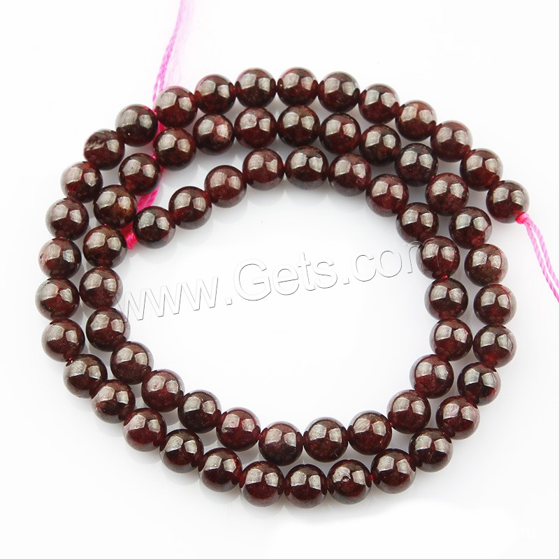 Natural Garnet Beads, Round, different size for choice, Length:Approx 15 Inch, Sold By Strand