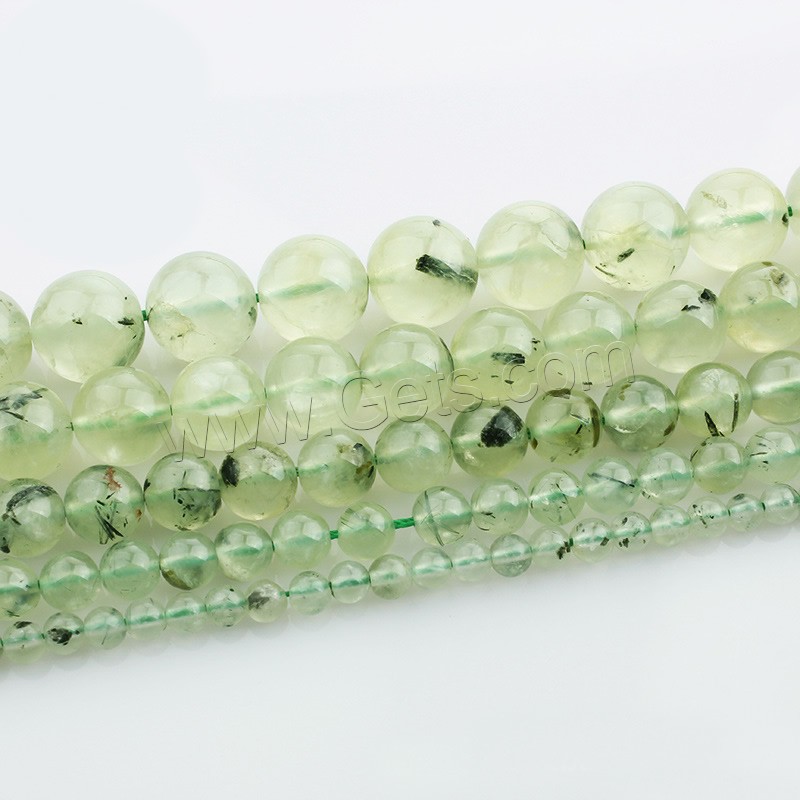 Prehnite Beads, Natural Prehnite, Round, natural, different size for choice, Length:Approx 15 Inch, Sold By Strand