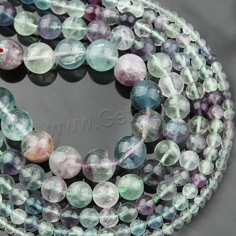 Fluorite Beads, Colorful Fluorite, Round, natural, different size for choice, Length:Approx 15 Inch, Sold By Strand