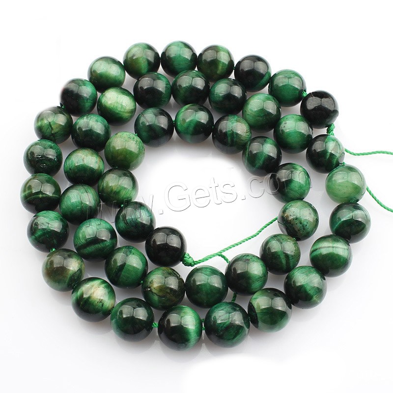 Tiger Eye Beads, Round, different size for choice, green, Length:Approx 15 Inch, Sold By Strand