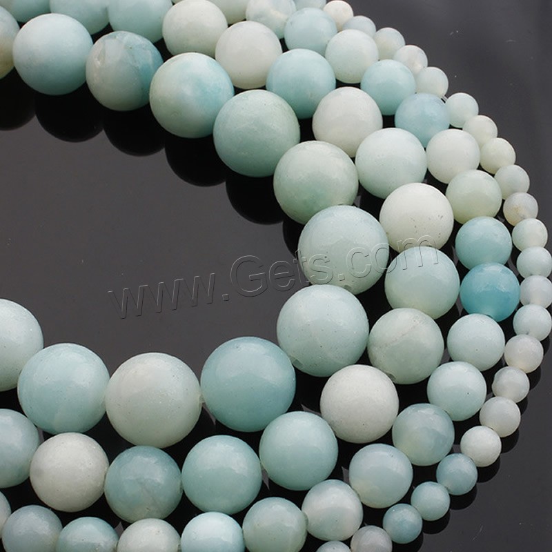 Amazonite Beads, Round, natural, different size for choice, Length:Approx 15 Inch, Sold By Strand