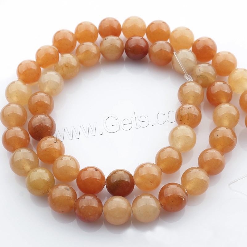 Red Aventurine Bead, Round, natural, different size for choice, Length:Approx 15 Inch, Sold By Strand