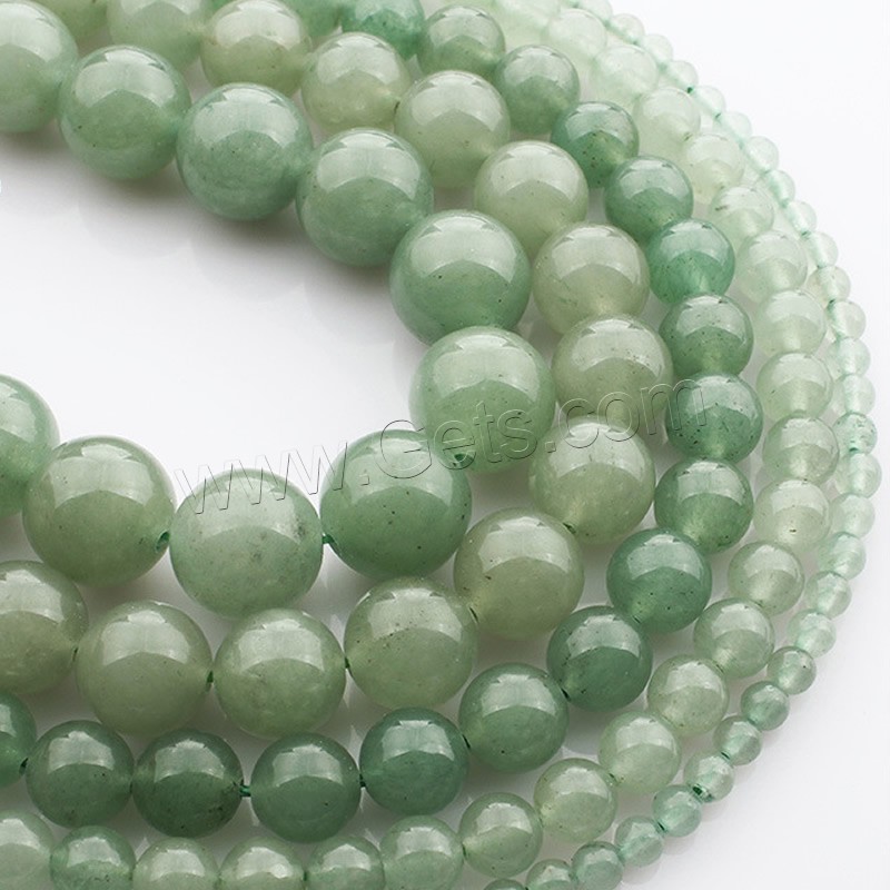 Green Aventurine Bead, Round, natural, different size for choice, Length:Approx 15 Inch, Sold By Strand