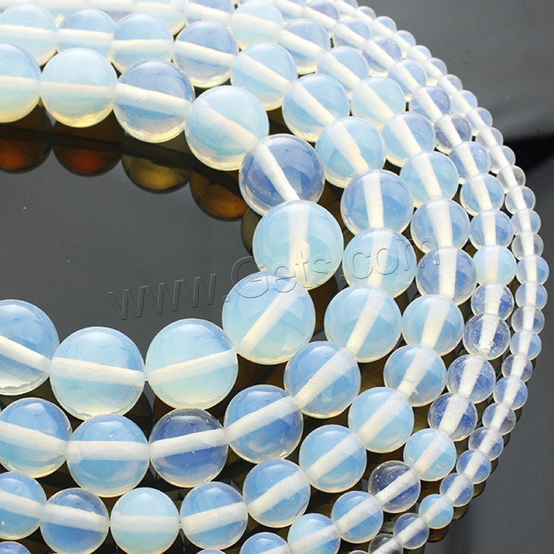 Sea Opal Jewelry Beads, Round, different size for choice, Length:Approx 15 Inch, Sold By Strand