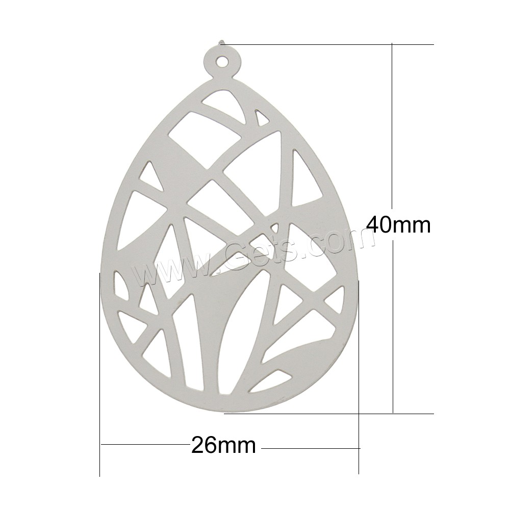 Stainless Steel Saint Pendant, Teardrop, different size for choice, original color, Hole:Approx 0.5mm, Sold By PC