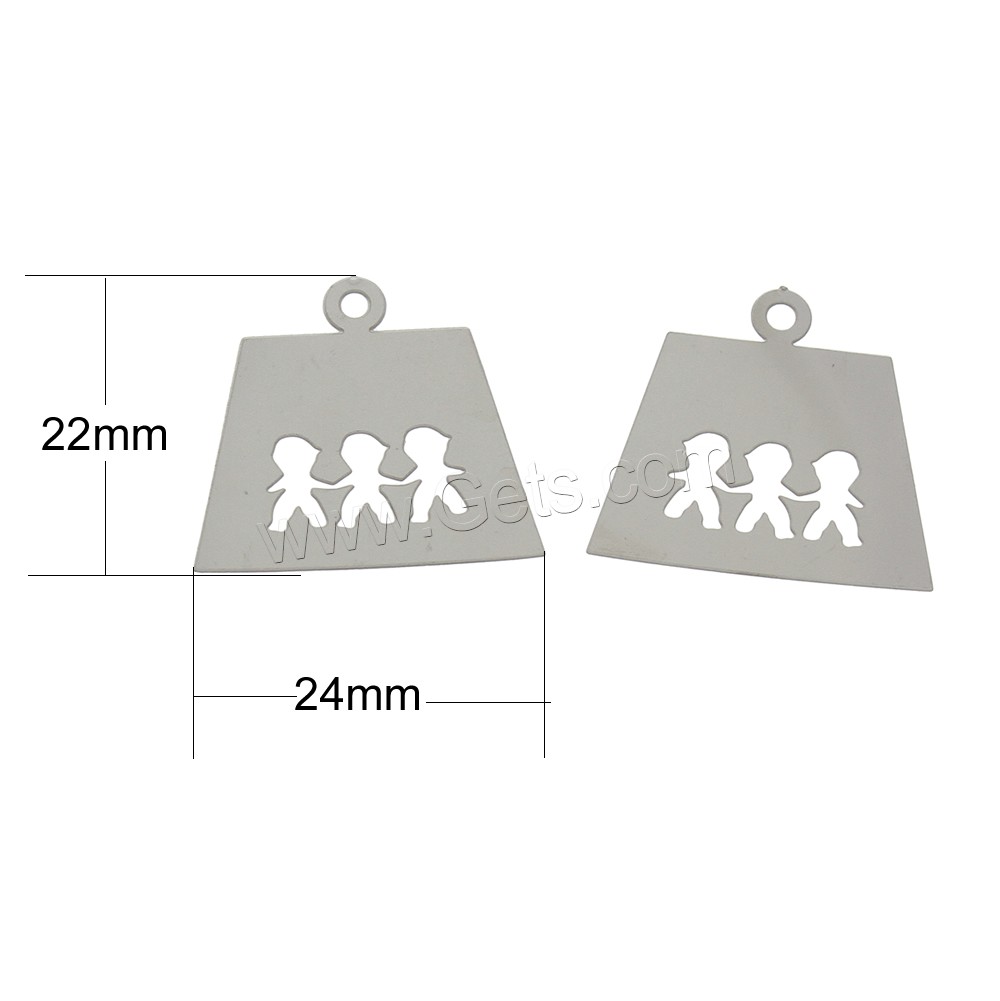 Stainless Steel Pendants, different size for choice, original color, Hole:Approx 1.5mm, Sold By PC