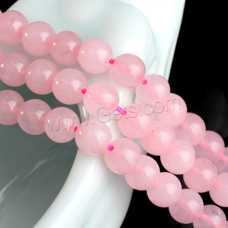 Natural Rose Quartz Beads, Round, Length:Approx 15.5 Inch, Sold By Strand