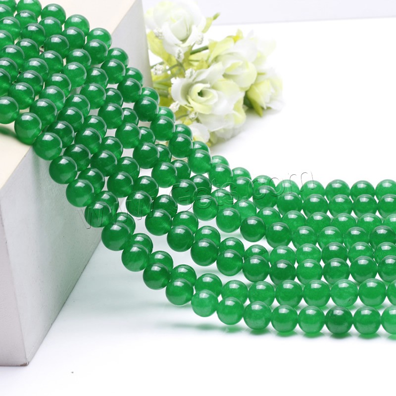 Green Calcedony Beads, Round, natural, different size for choice, Length:Approx 15.5 Inch, Sold By Strand
