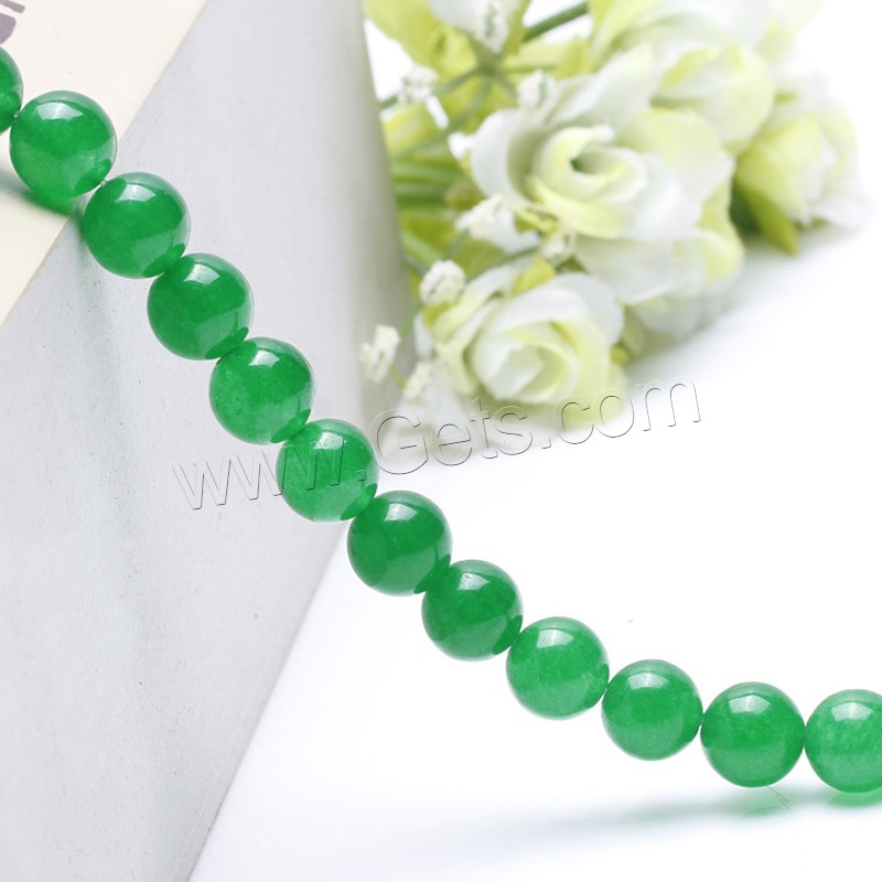 Green Calcedony Beads, Round, natural, different size for choice, Length:Approx 15.5 Inch, Sold By Strand