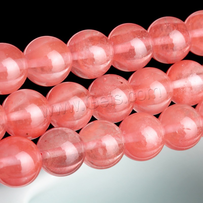 Cherry Quartz Bead, Round, natural, different size for choice, Length:Approx 15.5 Inch, Sold By Strand