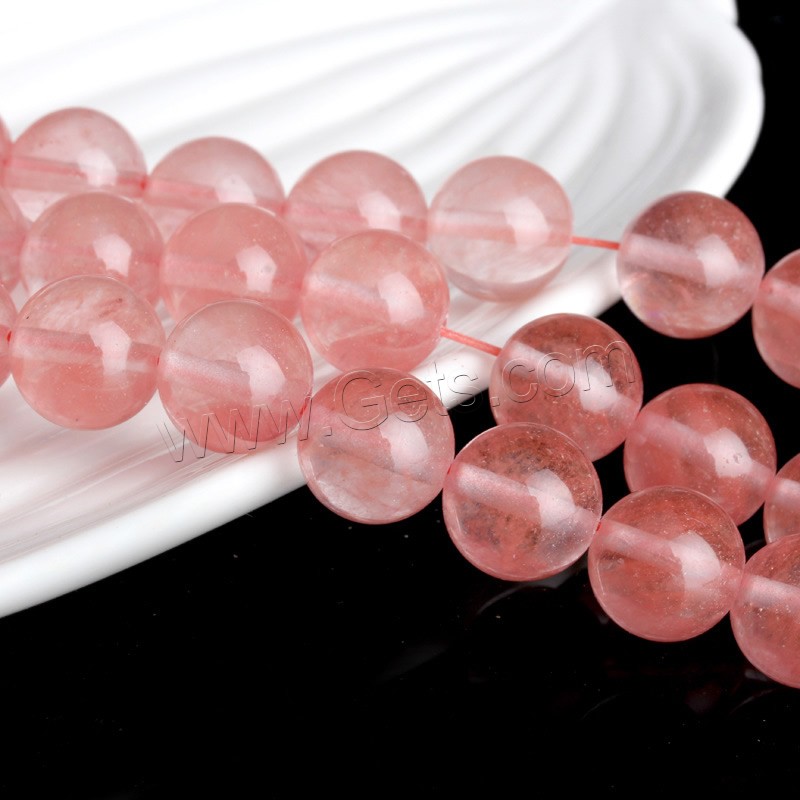 Cherry Quartz Bead, Round, natural, different size for choice, Length:Approx 15.5 Inch, Sold By Strand