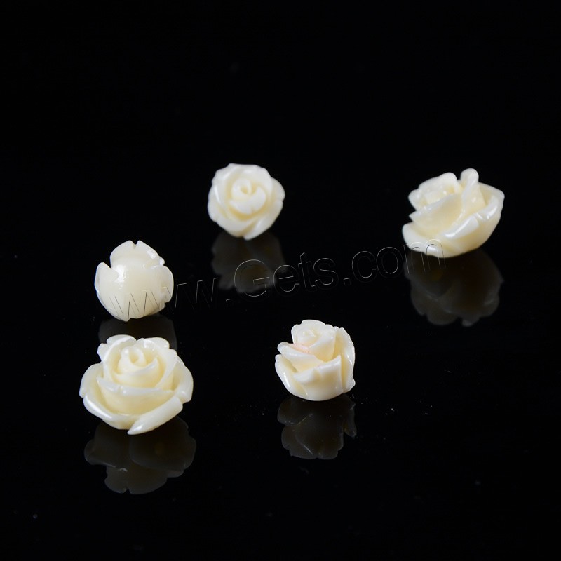 Perles de résine de couleur unie, fleur, normes différentes pour le choix & couleur solide, Vendu par PC