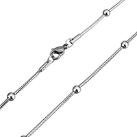 Stainless Steel Chain Necklace, snake chain & for woman, original color 1.5mm Approx 20 Inch 