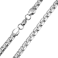 Stainless Steel Chain Necklace, Unisex, original color Approx 23.5 Inch 