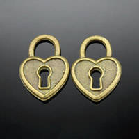 Zinc Alloy Heart Pendants, antique bronze color plated, lead & cadmium free Approx 3-5mm 