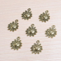 Zinc Alloy Jewelry Pendants, Sun, antique gold color plated, lead & cadmium free Approx 1-1.5mm 