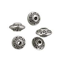 Zinc Alloy Jewelry Beads, antique silver color plated Approx 1.2mm 