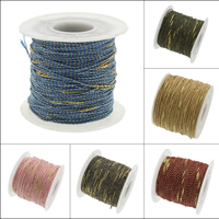 cordón de poliamida, Nylón, con carrete de plástico & Hilos de fibra química, más colores para la opción, 1mm, aproximado 100patiospatio/Grupo, Vendido por Grupo
