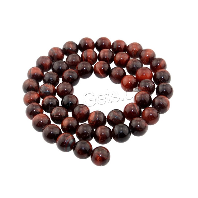 Tiger Eye Beads, Round, natural, different size for choice, red, Hole:Approx 1mm, Length:Approx 15 Inch, Sold By Strand