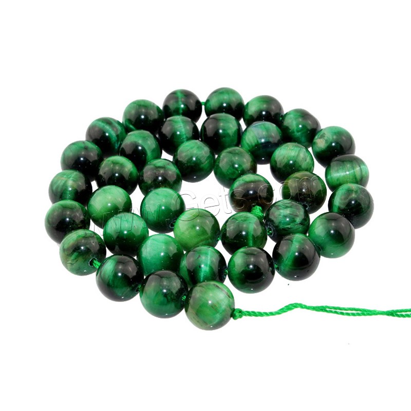 Tiger Eye Beads, Round, natural, different size for choice, green, Hole:Approx 1mm, Length:Approx 15 Inch, Sold By Strand