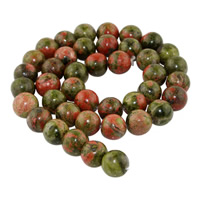 Unakite Beads, Round, natural Approx 1mm Approx 15 Inch 