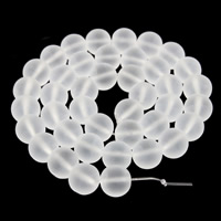 Natural Clear Quartz Beads, Round, synthetic & frosted Approx 1mm Approx 15 Inch 